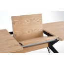 Стол обеденный HALMAR BACARDI дуб натуральный/черный 160-220/90